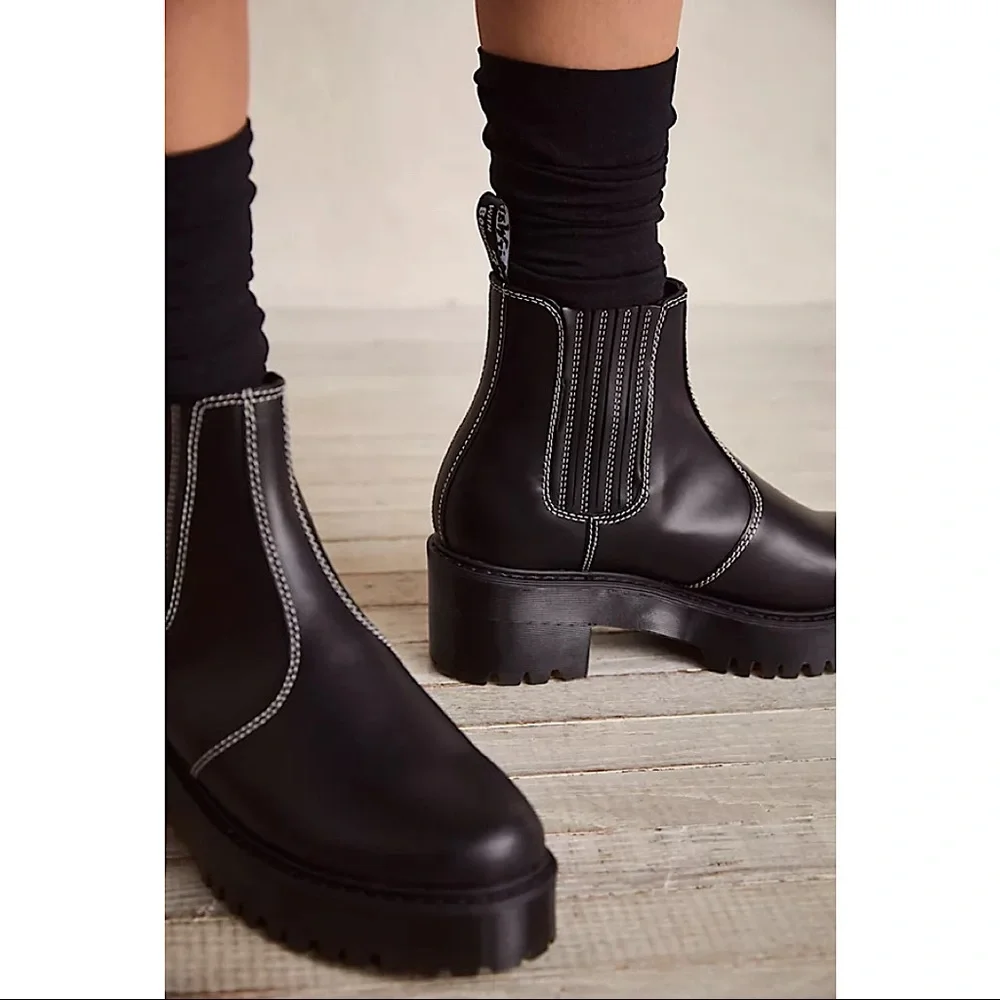 🔥LAST PAIR🔥NEW Dr. Martens Rometty Atlas Platform Chelsea Leather Boots - Picture 8 of 11